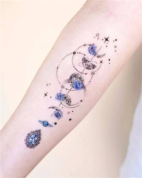 tatuaje de las fases de la luna